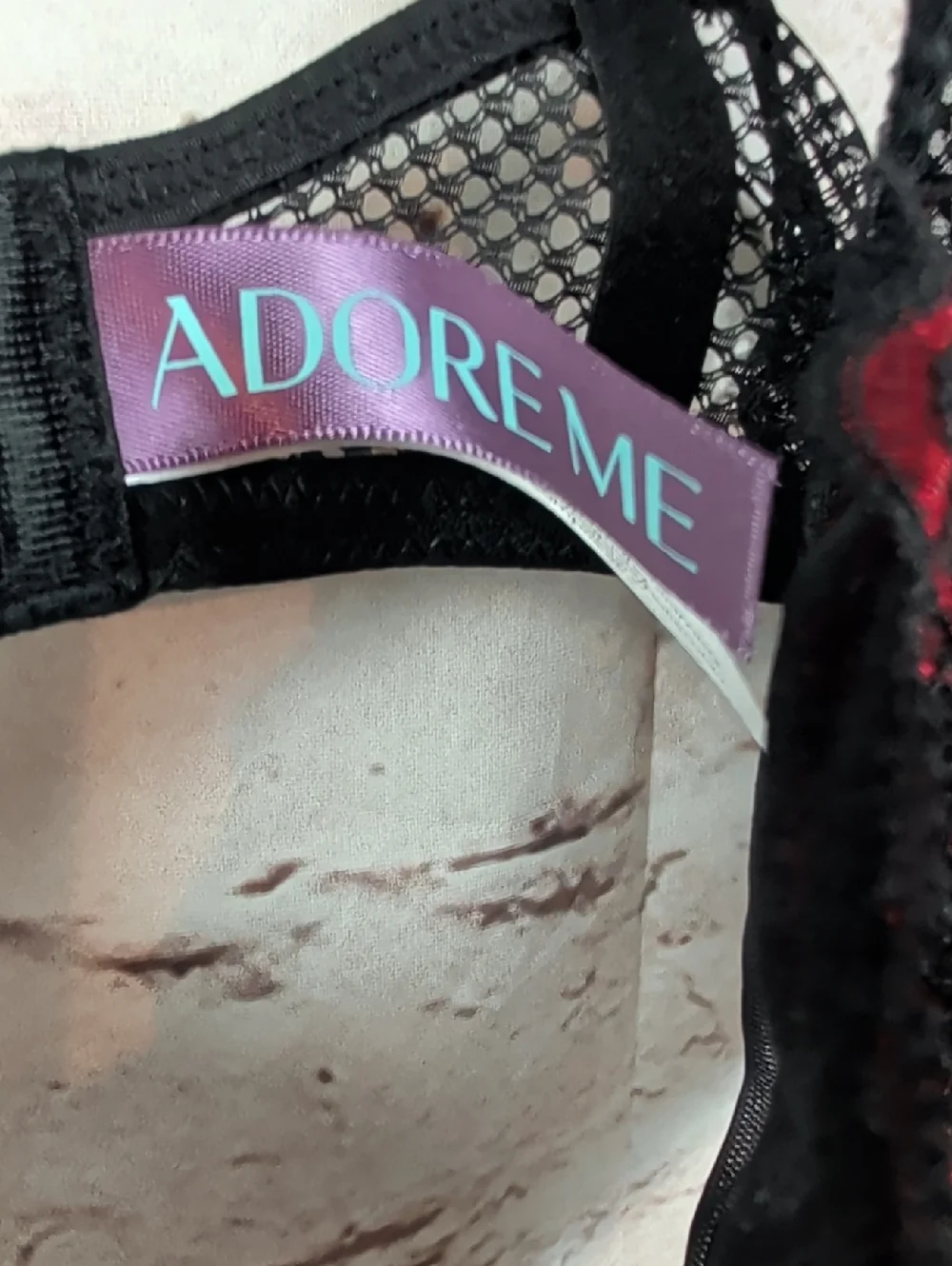ADORE Me Black & Red Lace Underwire Bra 36a - Picture 4 of 8